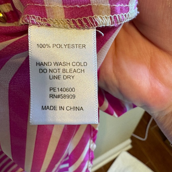 Gianni Bini Striped Women’s Sleeveless Sheer Top Blouse Sz L - Picture 7 of 11